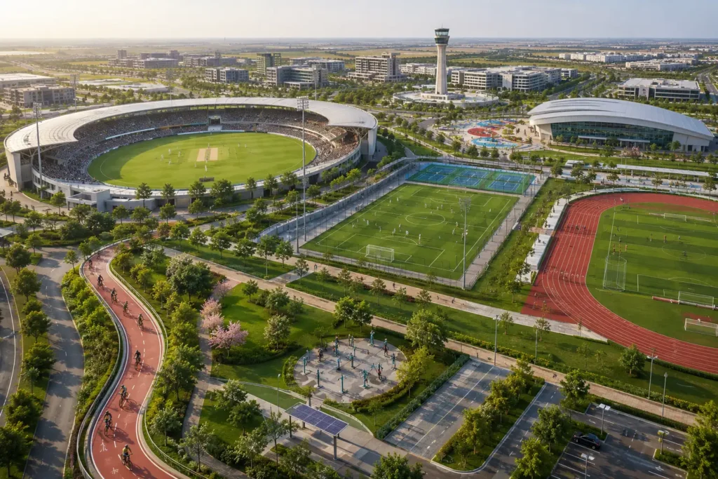 Dholera Sports Facilities: Sports Complexes, Parks & Recreation in Smart City