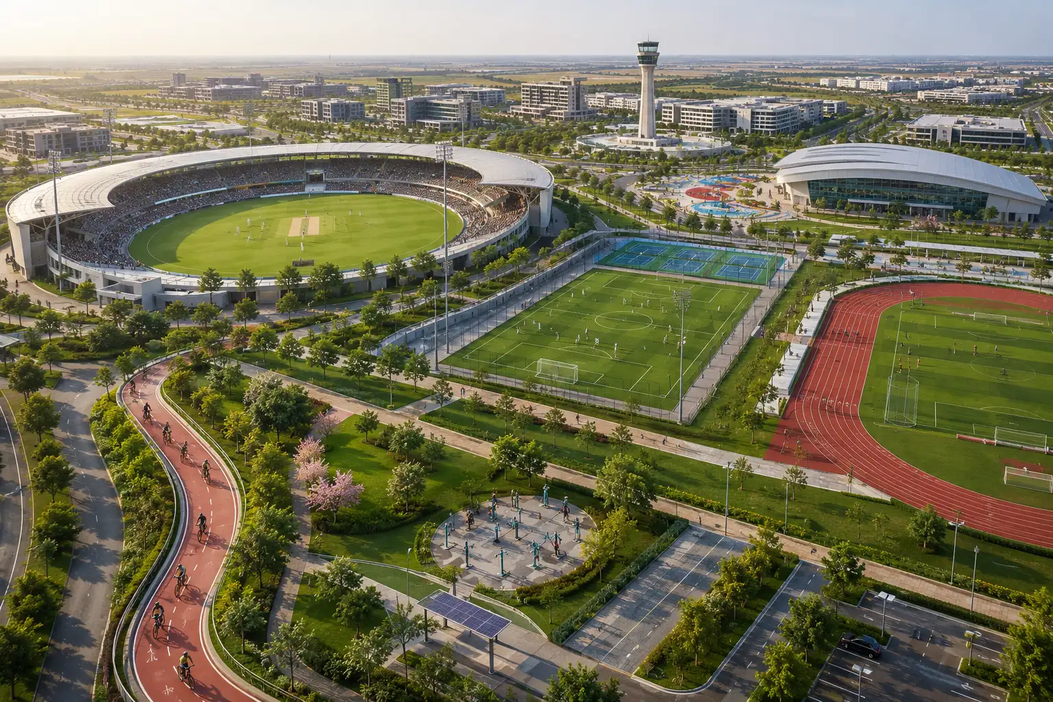 Dholera Sports Facilities: Sports Complexes, Parks & Recreation in Smart City