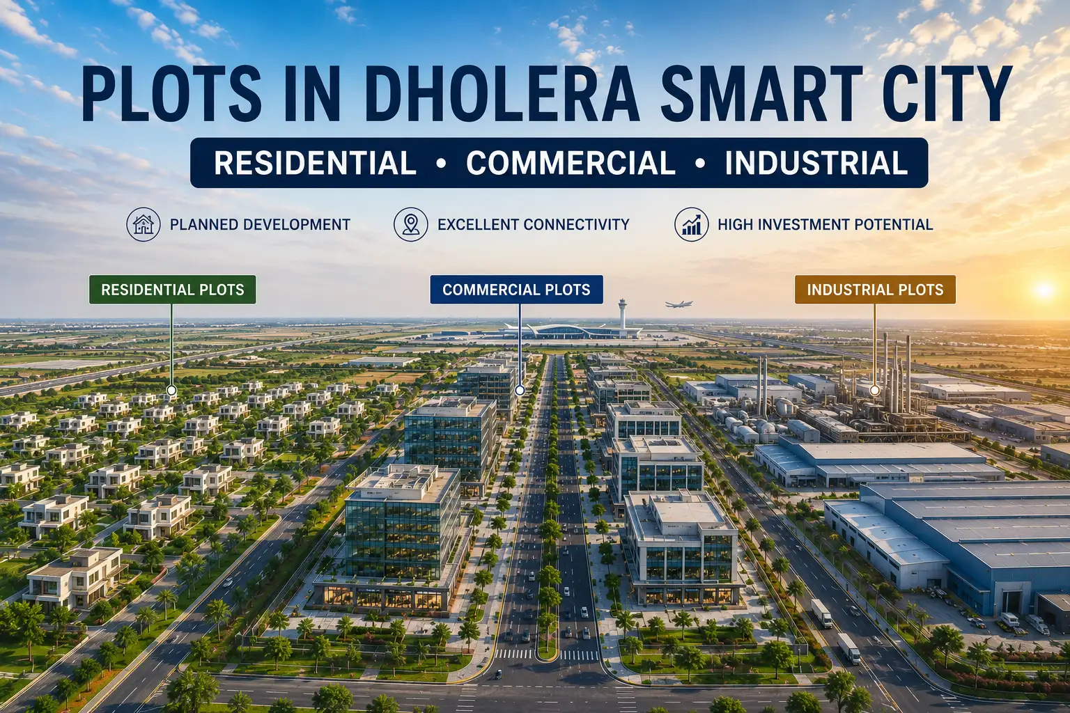 Plots in Dholera Smart City 2026 3 Types Compared